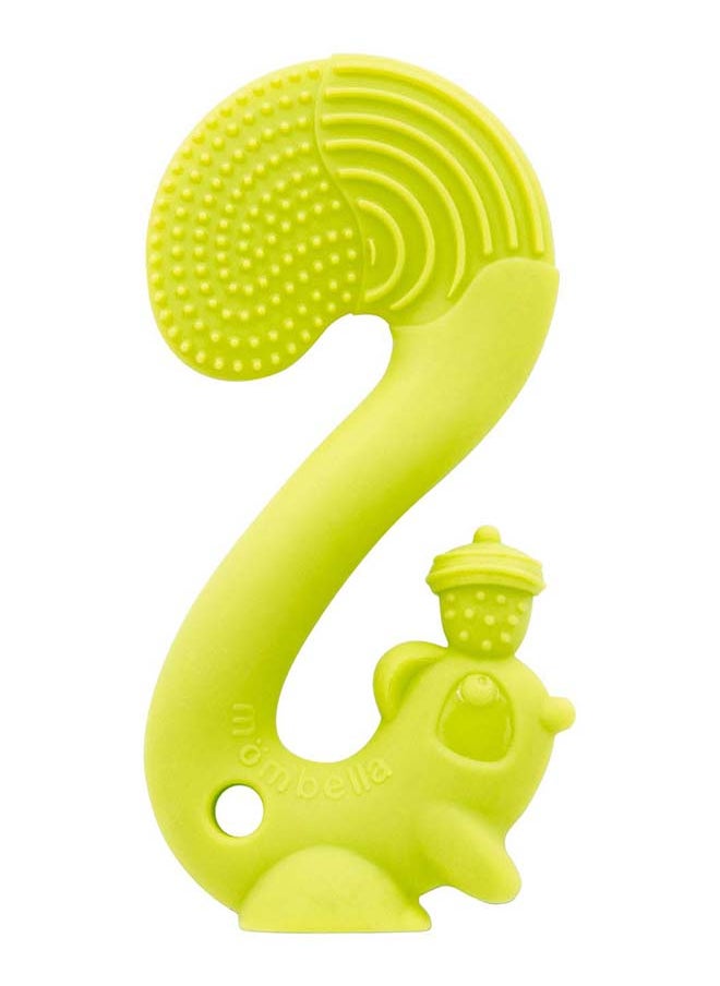 Squirrel Teether Toy | BPA-Free Silicone | Soft & Safe Baby Teething Toy | Fun Acorn Design | Dishwasher & Freezer Safe | 3M+ | Product Dimensions: L 9 x W 6 x H 14 cm