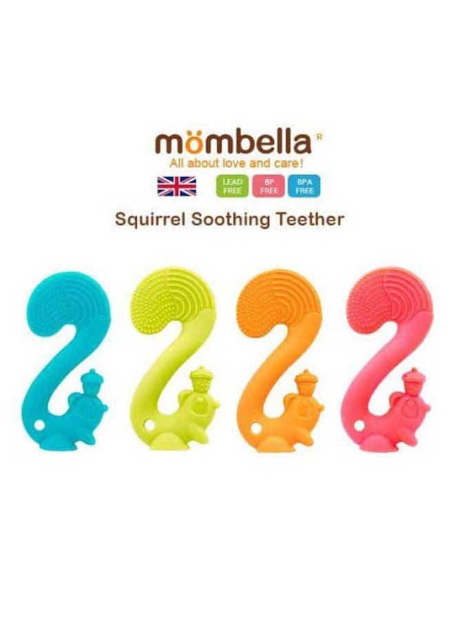 Squirrel Teether Toy | BPA-Free Silicone | Soft & Safe Baby Teething Toy | Fun Acorn Design | Dishwasher & Freezer Safe | 3M+ | Product Dimensions: L 9 x W 6 x H 14 cm