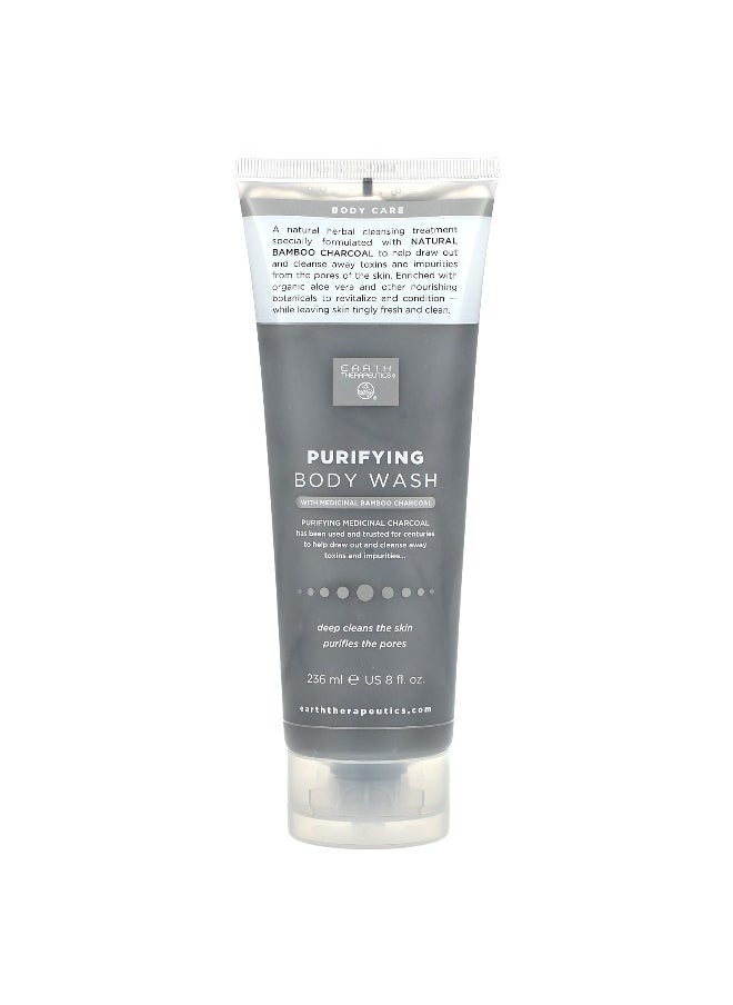 Earth Therapeutics, Purifying Body Wash, With Medicinal Bamboo Charcoal, 8 fl oz (236 ml)