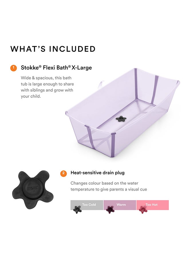 Extra-Large Foldable Baby Flexi Bath X Large Lavender