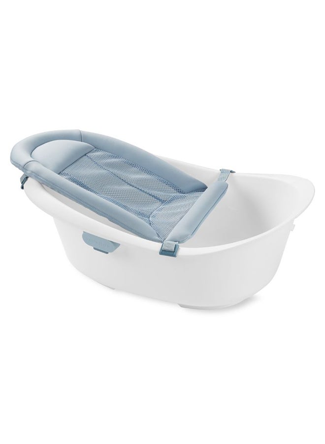 Wave 4-In-1 Baby Bath Tub, White And Blue