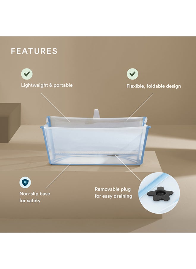 Flexi Bath Bundle Foldable Baby Bath With Stand In Ocean Blue