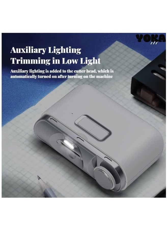 2 IN 1 Electric Nail Clipper Cutter, With LED Light Automatic Nail Grinder Trimmer, Fingernail Cutter and Polisher, For Baby Adult Mini Manicure Tools Nail Care