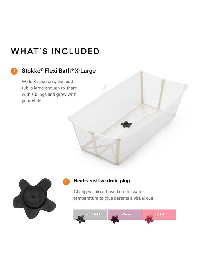 Flexi Bath X Large Extra-Large Foldable Baby Bath In Sandy Beige