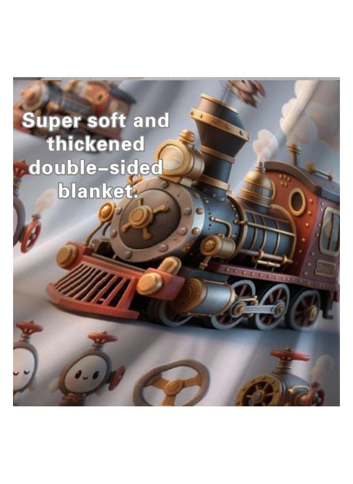 Children's or student cartoon flannel thin blanket (warm and comfortable, suitable for sleep, games) 100cm*150cm