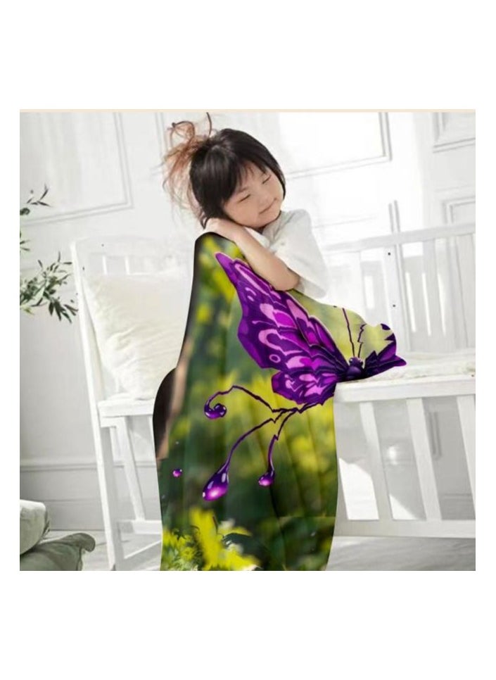 Children's or student cartoon flannel thin blanket (warm and comfortable, suitable for sleep, games) 100cm*150cm - 812