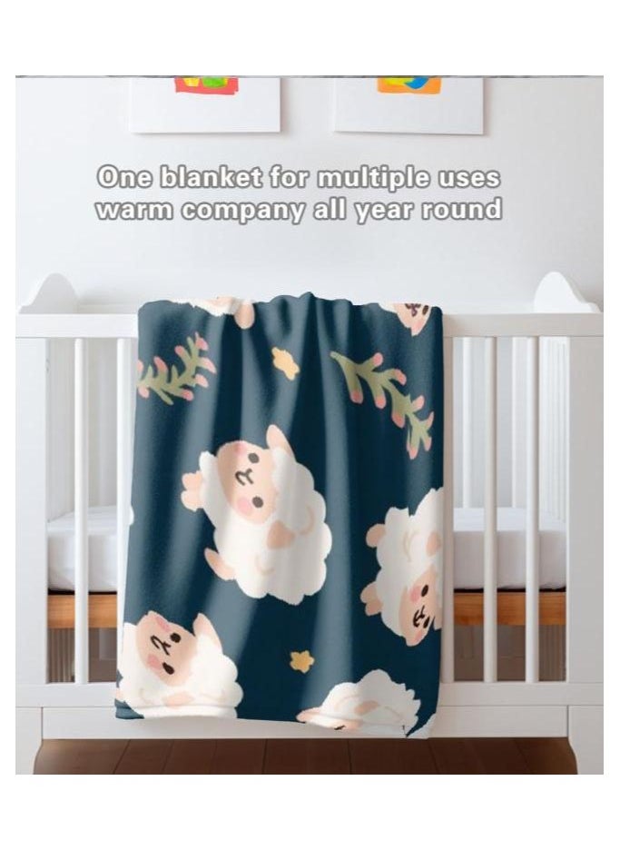 Children's or student cartoon flannel thin blanket (warm and comfortable, suitable for sleep, games) 100cm*150cm