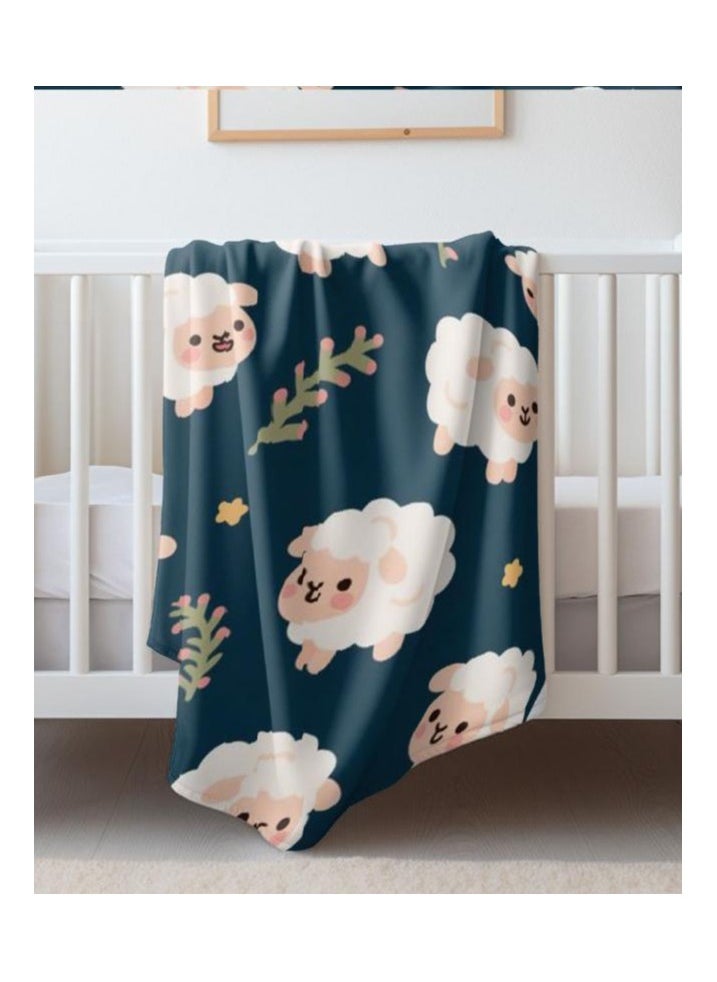 Children's or student cartoon flannel thin blanket (warm and comfortable, suitable for sleep, games) 100cm*150cm