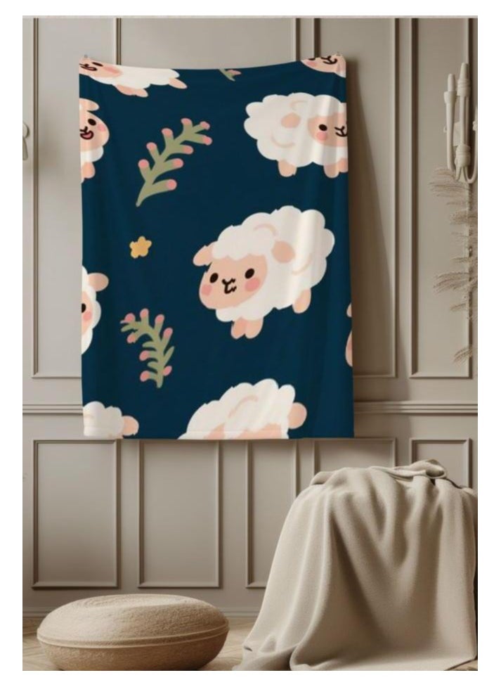 Children's or student cartoon flannel thin blanket (warm and comfortable, suitable for sleep, games) 100cm*150cm
