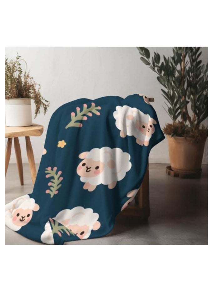 Children's or student cartoon flannel thin blanket (warm and comfortable, suitable for sleep, games) 100cm*150cm