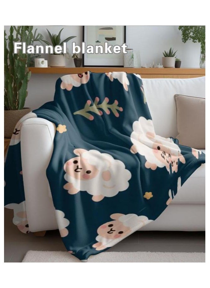 Children's or student cartoon flannel thin blanket (warm and comfortable, suitable for sleep, games) 100cm*150cm