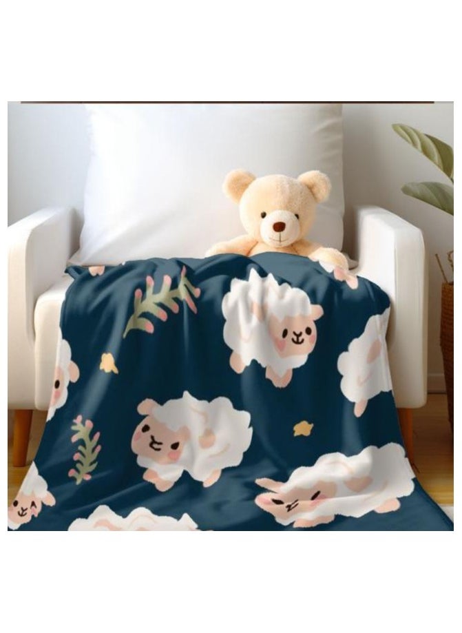 Children's or student cartoon flannel thin blanket (warm and comfortable, suitable for sleep, games) 100cm*150cm