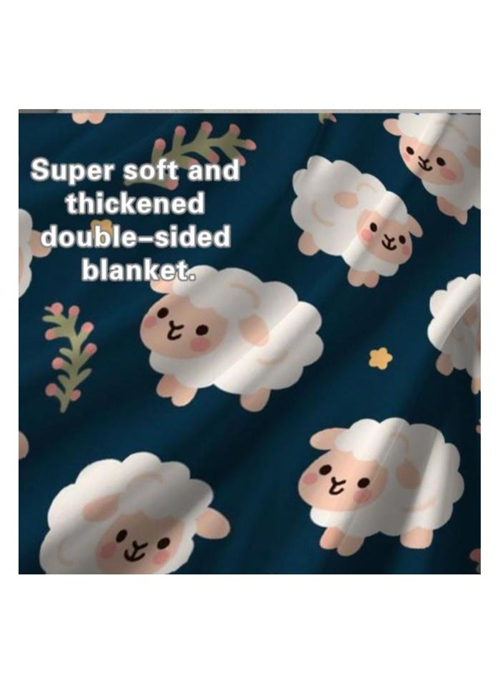 Children's or student cartoon flannel thin blanket (warm and comfortable, suitable for sleep, games) 100cm*150cm