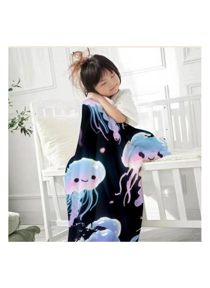 Children's or student cartoon flannel thin blanket (warm and comfortable, suitable for sleep, games) 100cm*150cm