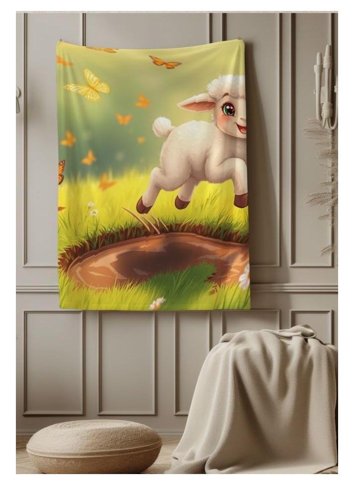 Children's or student cartoon flannel thin blanket (warm and comfortable, suitable for sleep, games) 100cm*150cm - 374