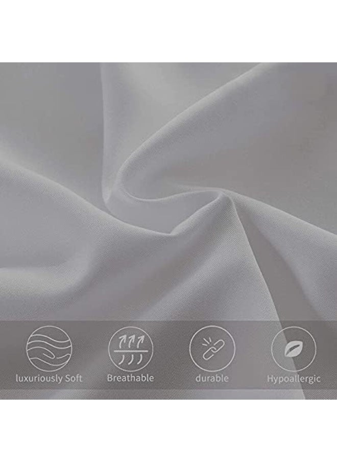 NON Sticky cotton King Size Sheet Set - 6 Piece Set - 400-Thread-Count 100% Egyptian Bed Sheets - Deep Pockets - Easy Fit - Bed Sheets King Size - Gray - Light Grey Bed Sheets - Kings Sheets - 6 PC