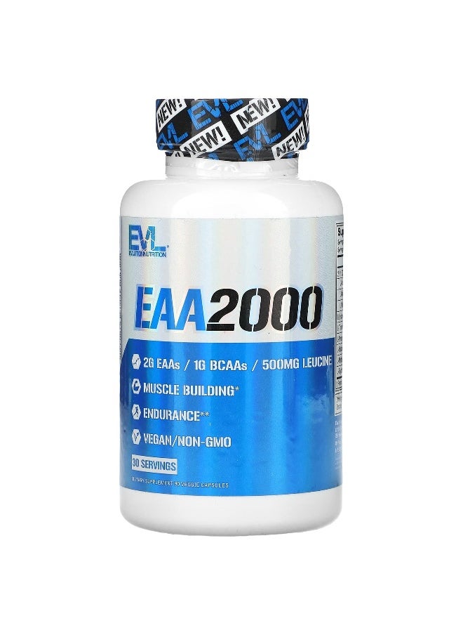 EVLution Nutrition, EAA2000, 90 Veggie Capsules
