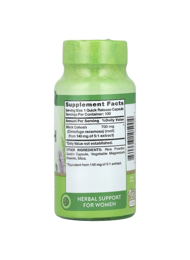 Nature's Truth, Black Cohosh, 700 mg, 100 Quick Release Capsules
