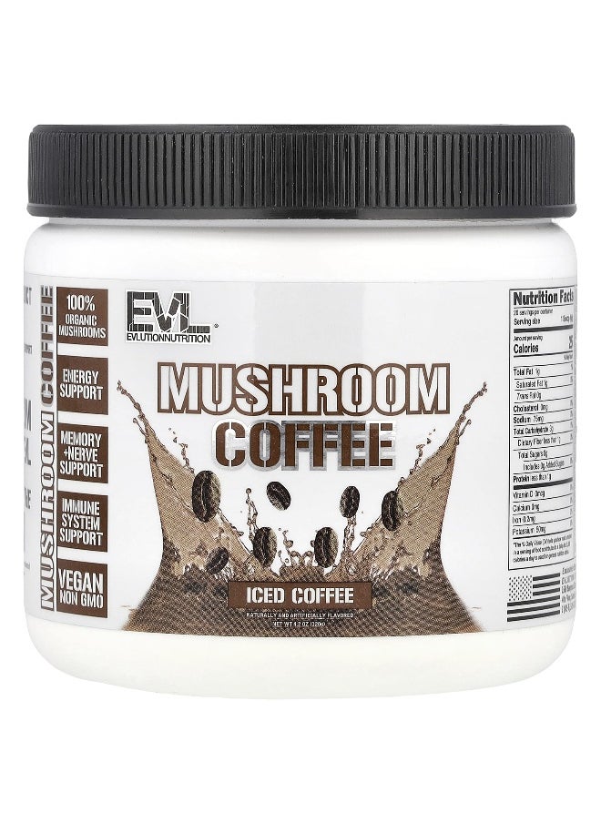 EVLution Nutrition, Mushroom Coffee, Iced Coffee, 4.2 oz (120 g)