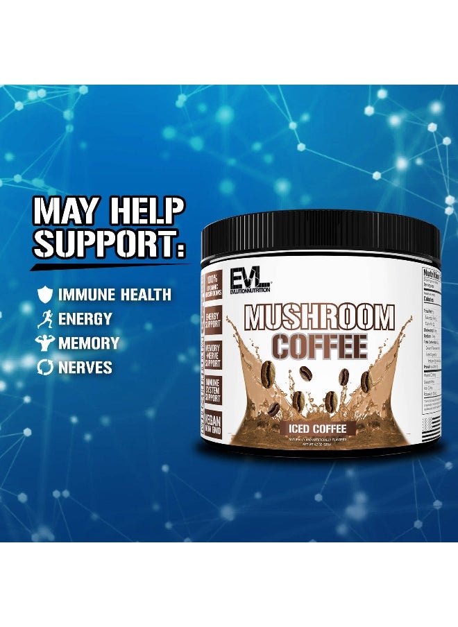 EVLution Nutrition, Mushroom Coffee, Iced Coffee, 4.2 oz (120 g)