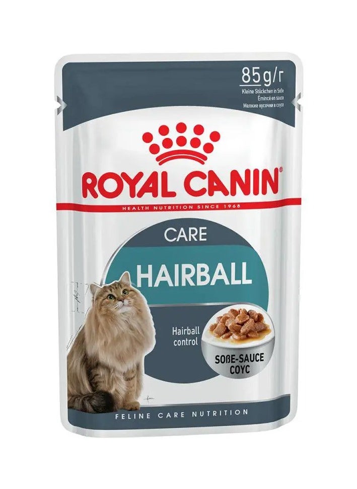 ROYAL CANIN FELINE CARE NUTRITION HAIRBALL GRAVY WET FOOD 12 X 85G