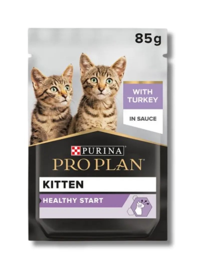 PRO PLAN KITTEN WET CAT FOOD WITH TURKEY GRILLED IN GRAVY 26X85G