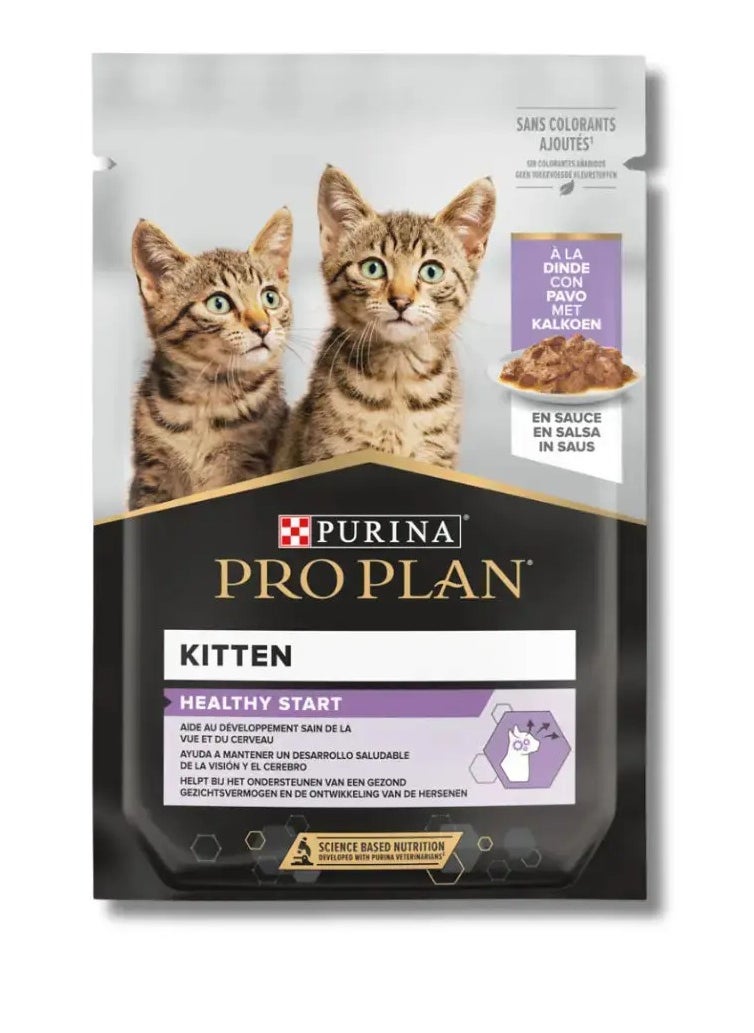 PRO PLAN KITTEN WET CAT FOOD TURKEY IN GRAVY MULTIPACK 10X85G