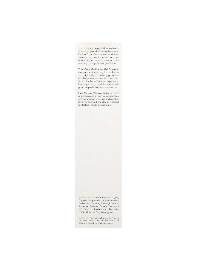 Knours, Your Only, Meditation Gel Cream, 2.7 fl oz (50 ml)