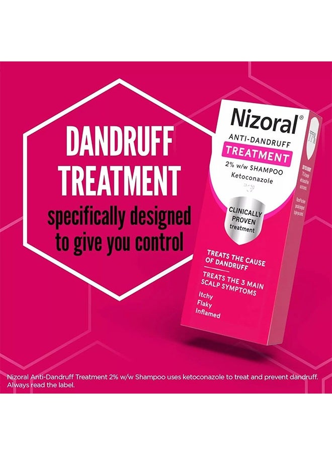 Anti Dandruff Treatment Shampoo 60ml, Treats and Prevents Dandruff, Clinically Proven to Control Itchy and Flaky Scalps, Hair Care