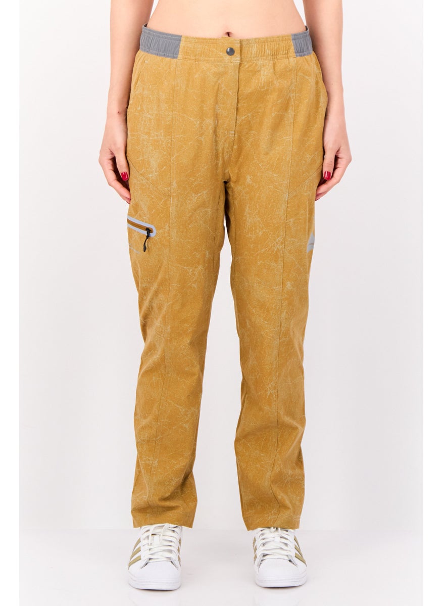 Women Sportswear Fit Outdoor Track Pants, Brown