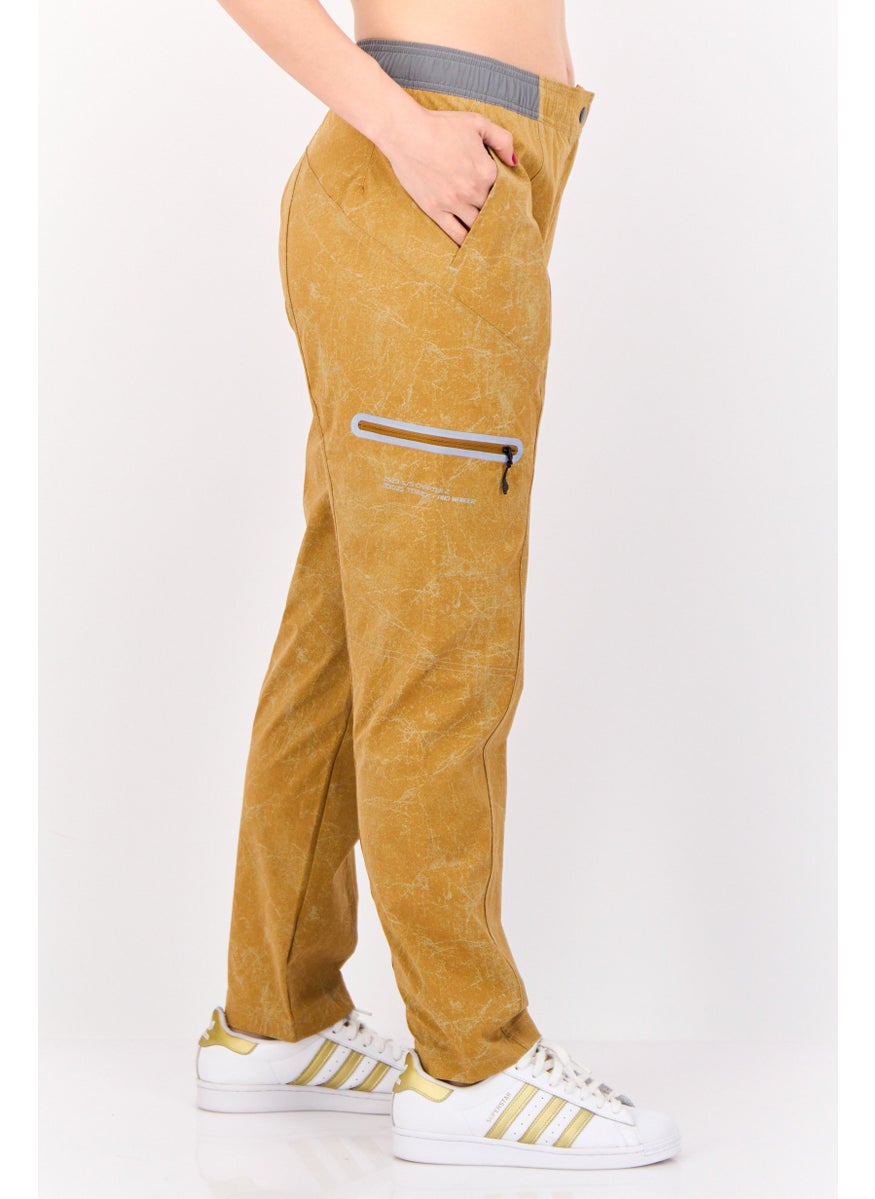 Women Sportswear Fit Outdoor Track Pants, Brown