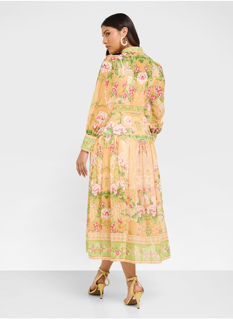 Abstract Print Dress