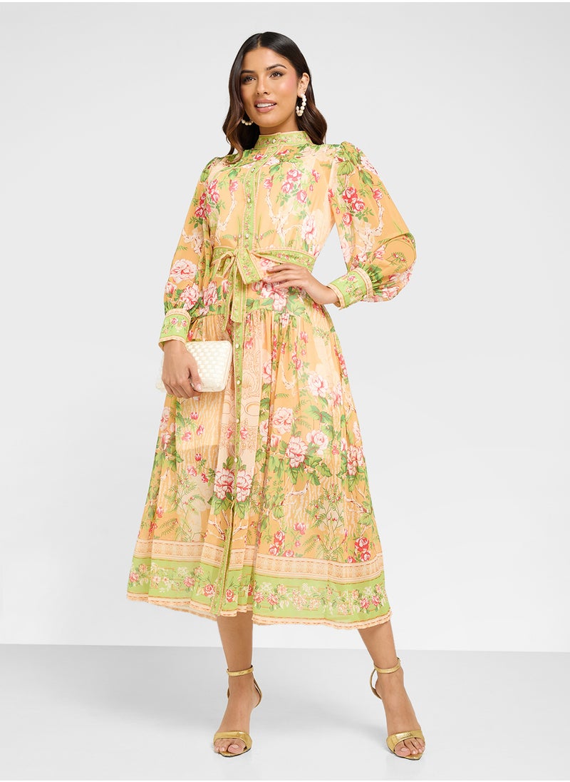 Abstract Print Dress