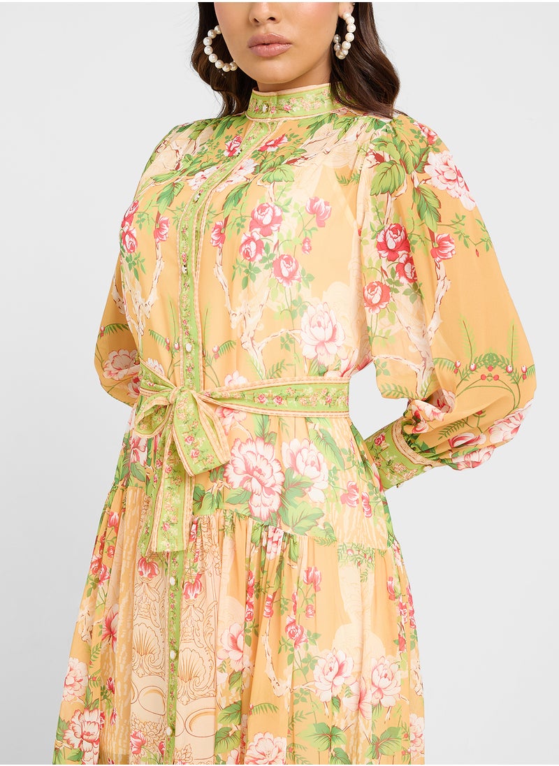 Abstract Print Dress