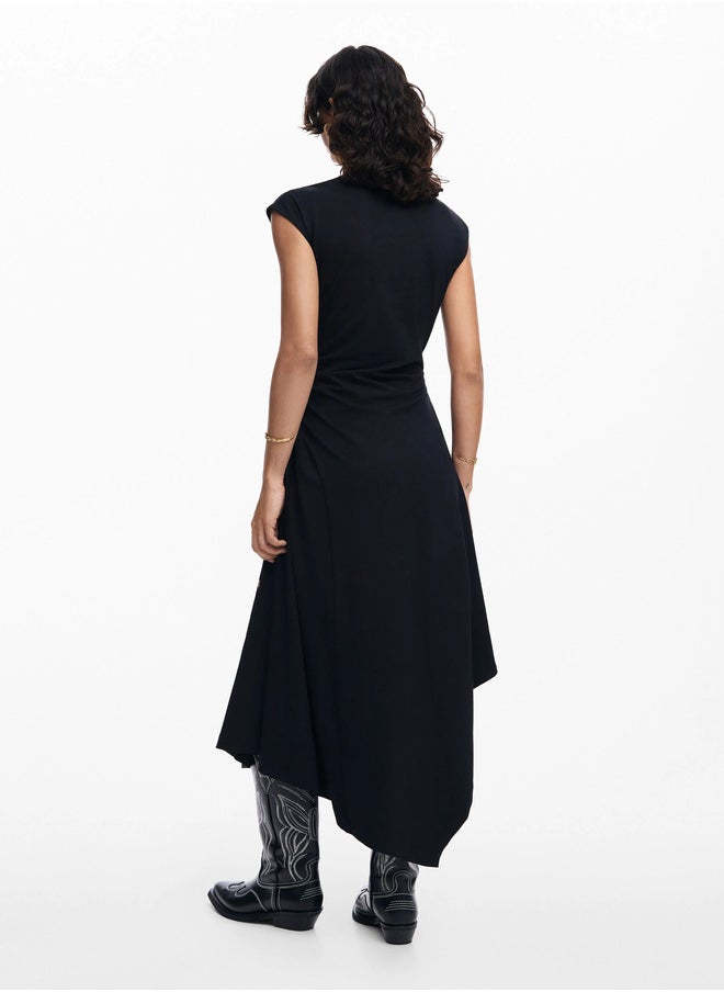 Asymmetric Floral Dress