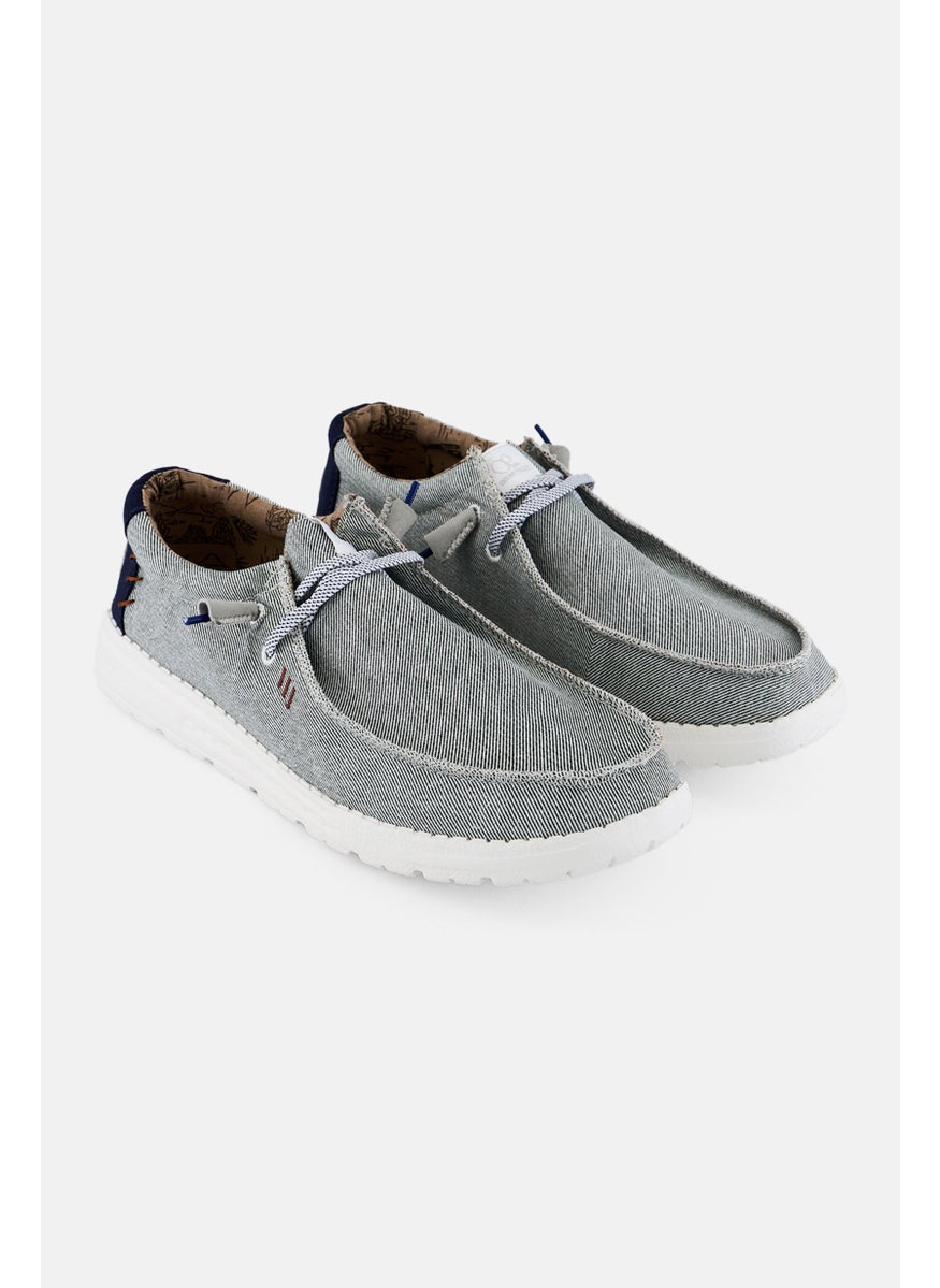 Men Lace Up Sneaker Shoe, Grey