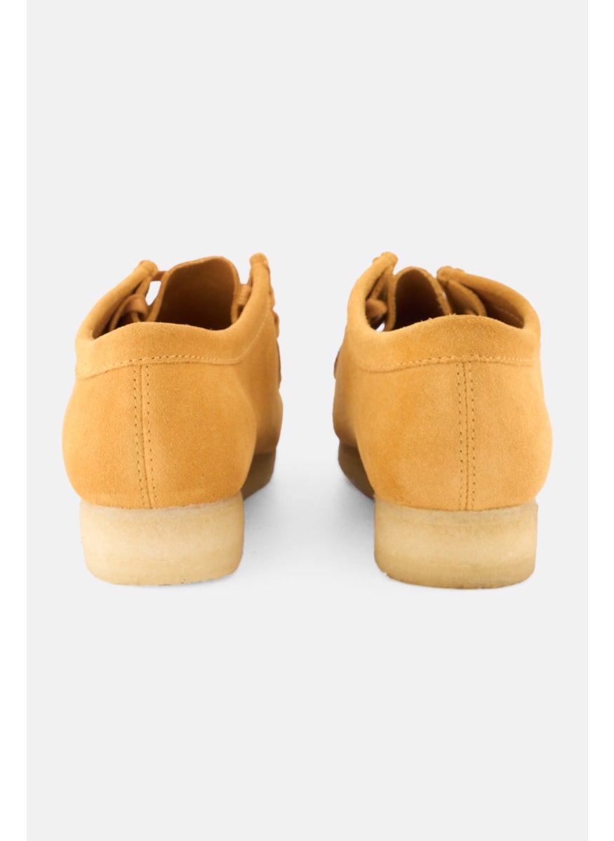 Men Wallabee Lace Up Casual Shoes, Turmeric Yellow