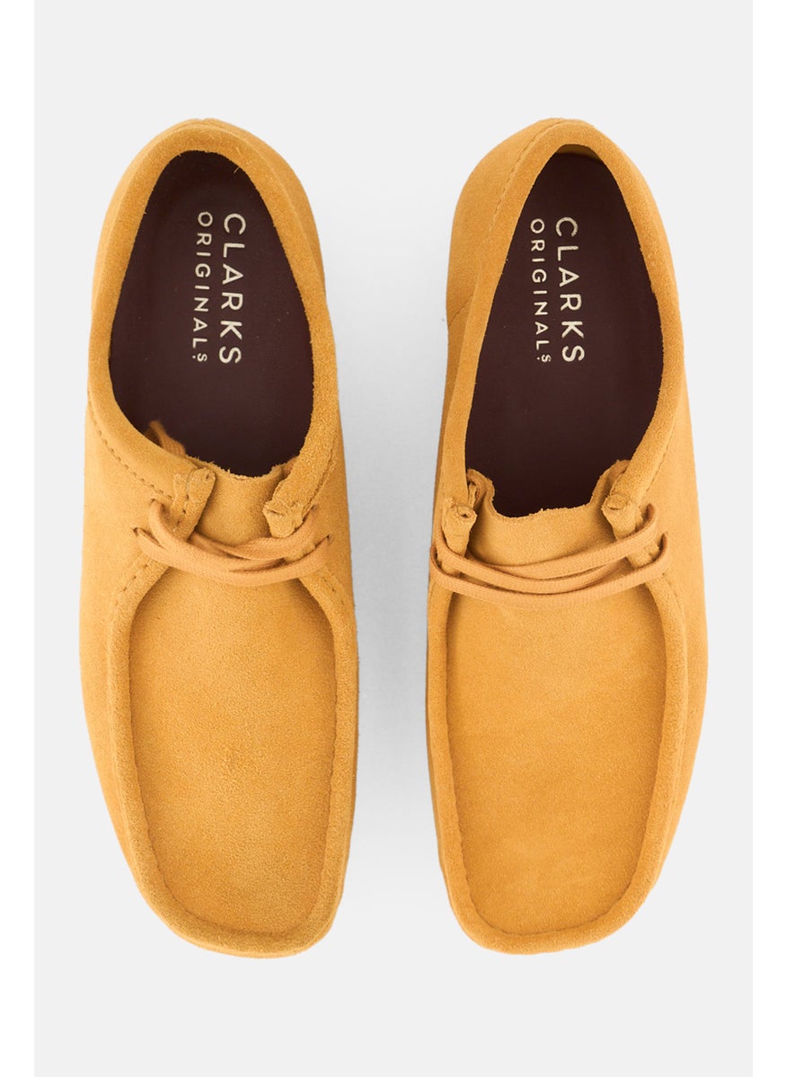 Men Wallabee Lace Up Casual Shoes, Turmeric Yellow