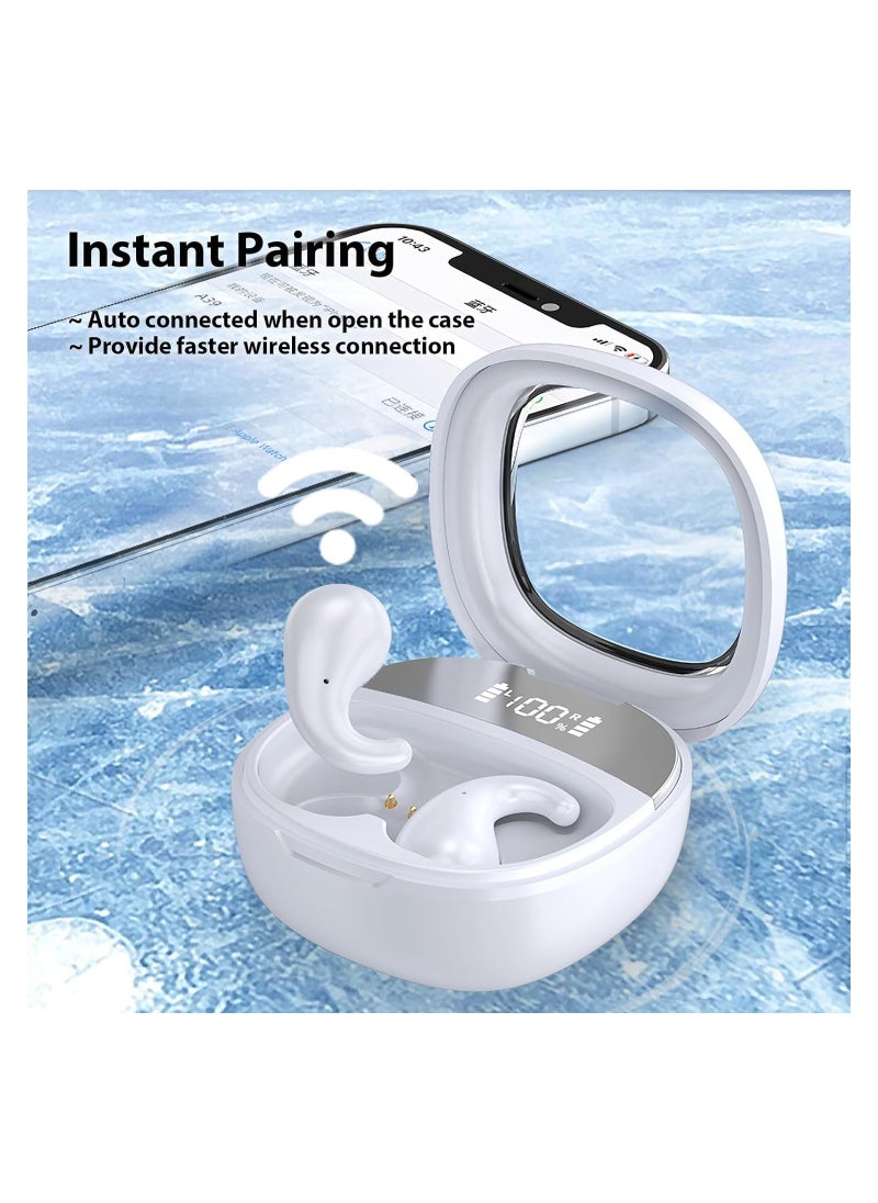 Wireless Sleep Earbuds for Side Sleepers - Invisible Bluetooth Headphones with Active Noise Cancelling, Compact Design for Comfortable Sleep, Ideal for Restful Nights.