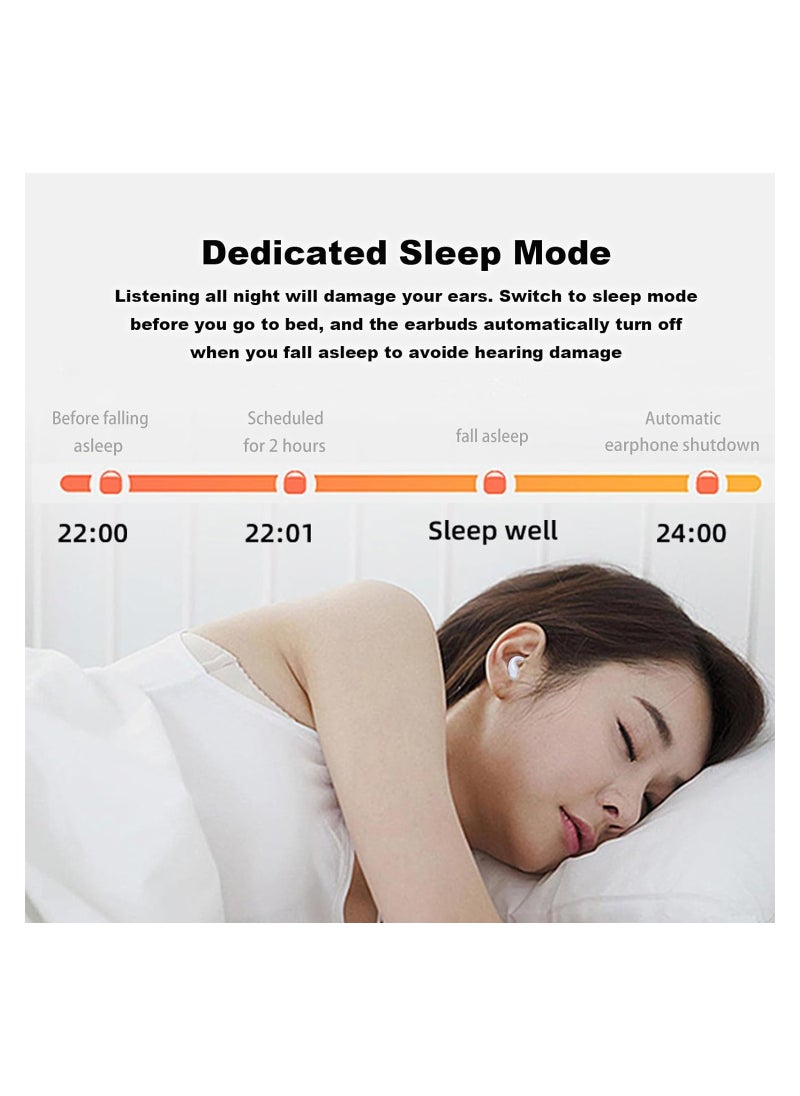 Wireless Sleep Earbuds for Side Sleepers - Invisible Bluetooth Headphones with Active Noise Cancelling, Compact Design for Comfortable Sleep, Ideal for Restful Nights.