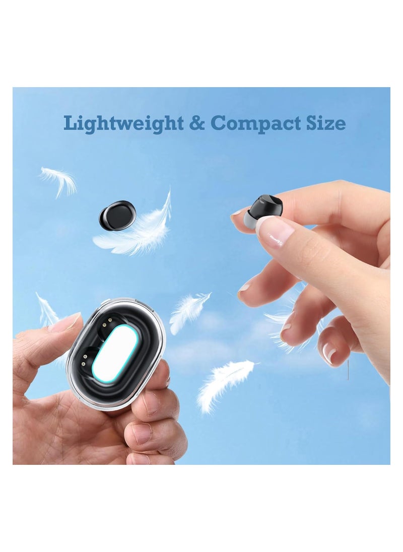 Active Noise Cancelling Sleep Headphones, Mini Bluetooth Earbuds for Small Ear Canals, Discreet Low-Profile Wireless Earbuds, Invisible and Comfortable for Sleep and Relaxation.