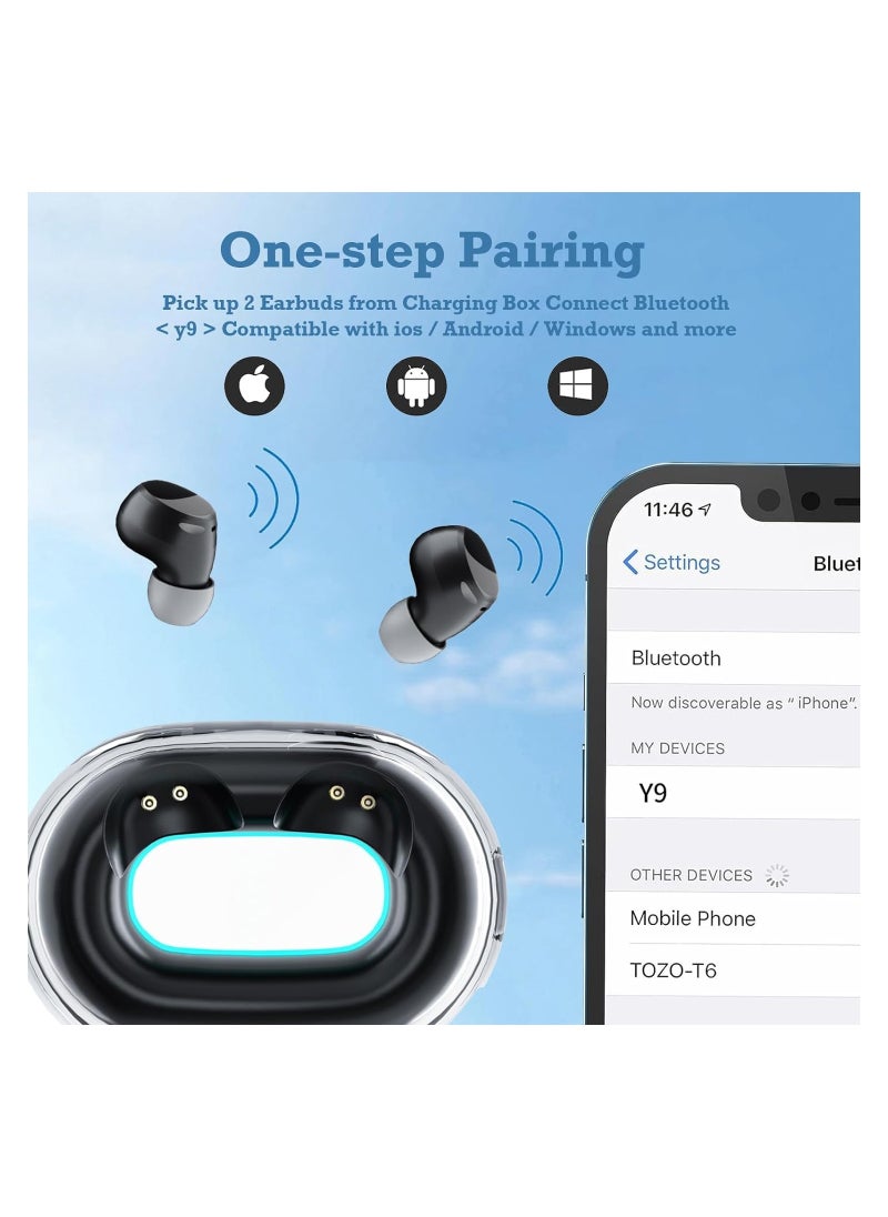 Active Noise Cancelling Sleep Headphones, Mini Bluetooth Earbuds for Small Ear Canals, Discreet Low-Profile Wireless Earbuds, Invisible and Comfortable for Sleep and Relaxation.