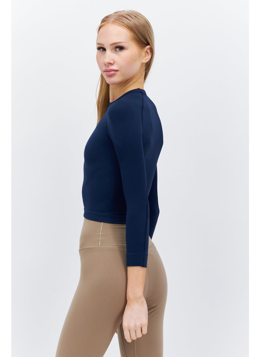 Women Sportswear Fit Long Sleeve Training Top, Blue