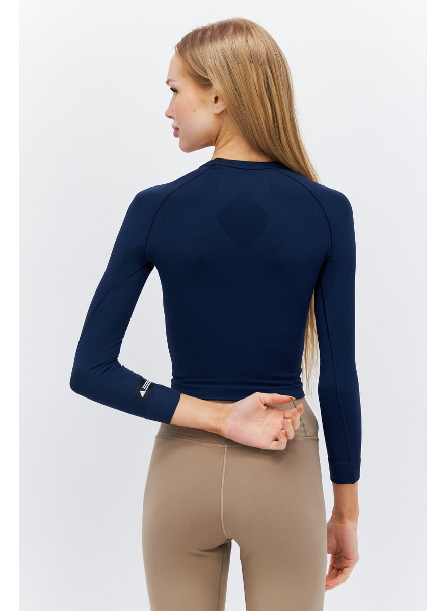 Women Sportswear Fit Long Sleeve Training Top, Blue