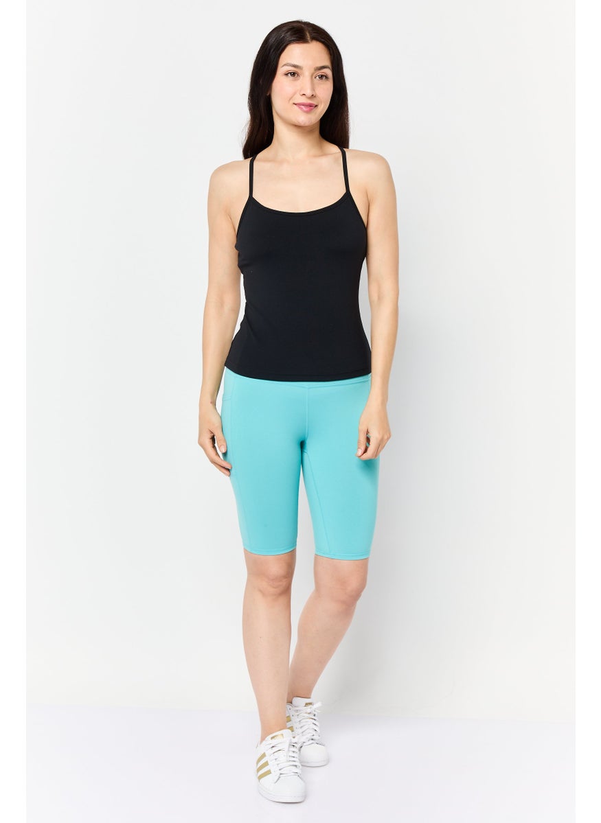Women Sportswear Fit Sleeveless Training Top,  Black