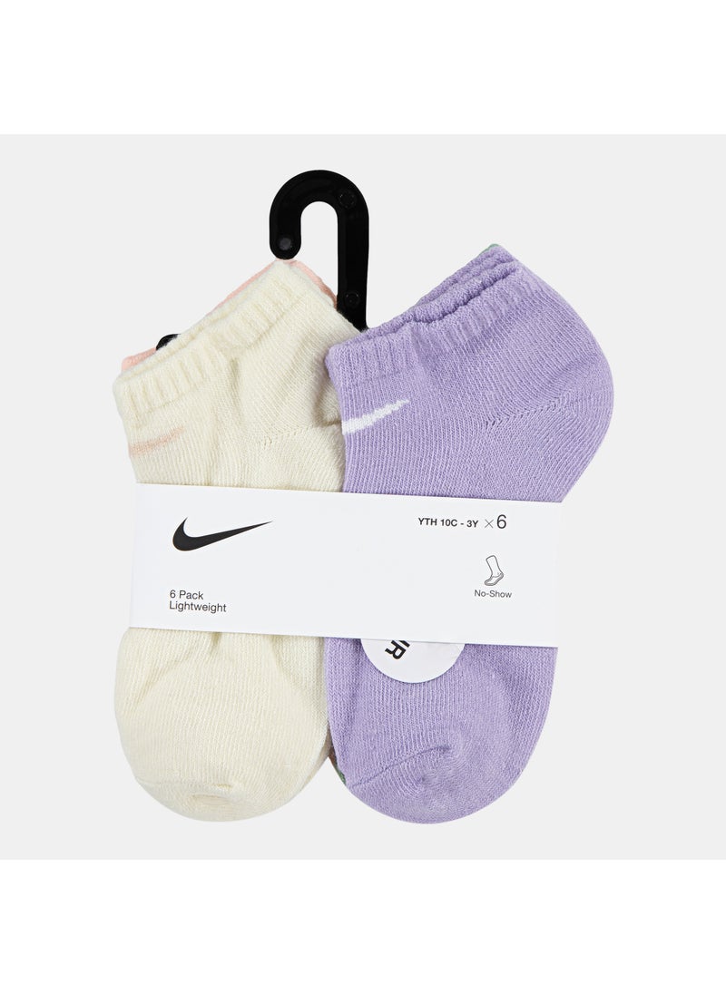 Kids' Swoosh No-Show Socks (6 Pack)
