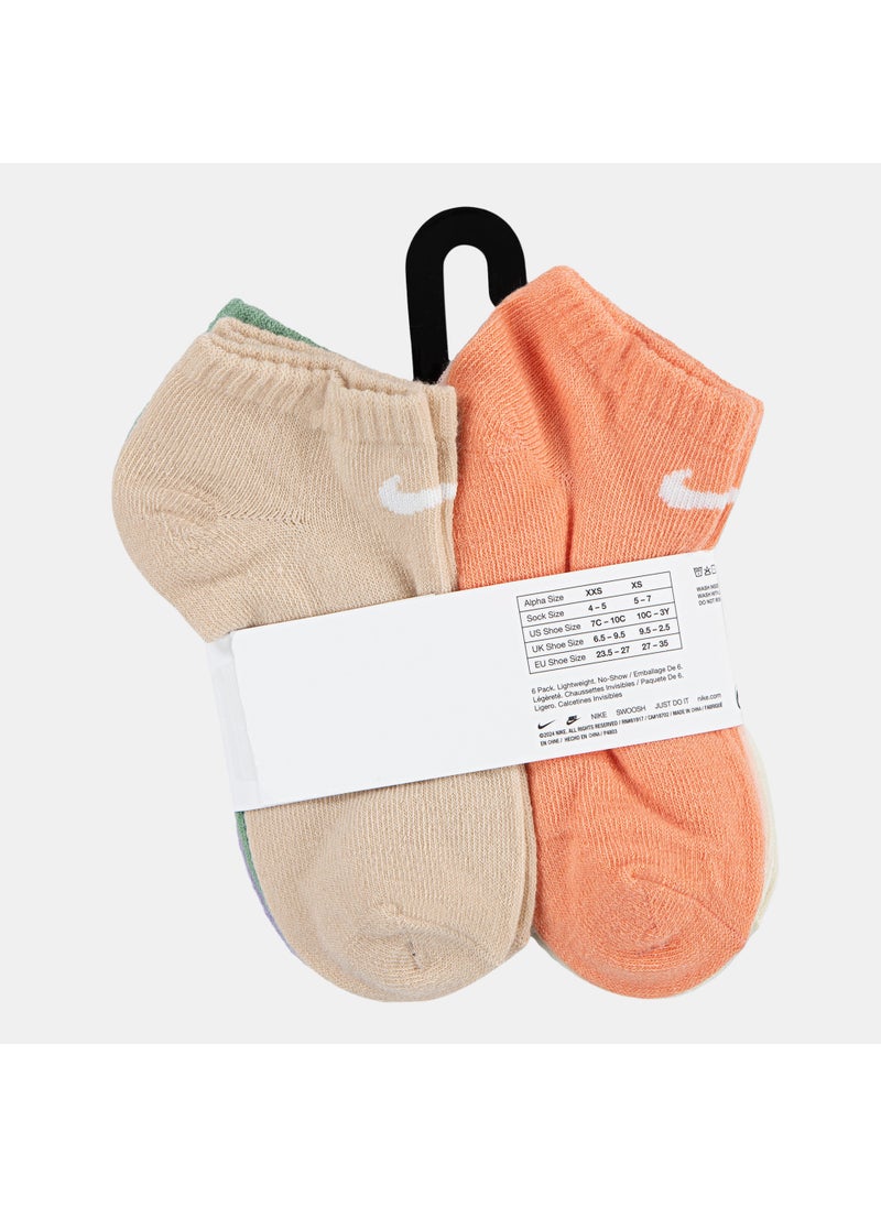 Kids' Swoosh No-Show Socks (6 Pack)