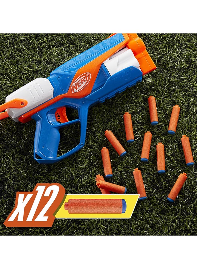 Hasbro Nerf N Series Agility Blaster, 12 N1 Darts Compatible Only N Series Blasters, 6 Dart Drum, Kids Outdoor Games