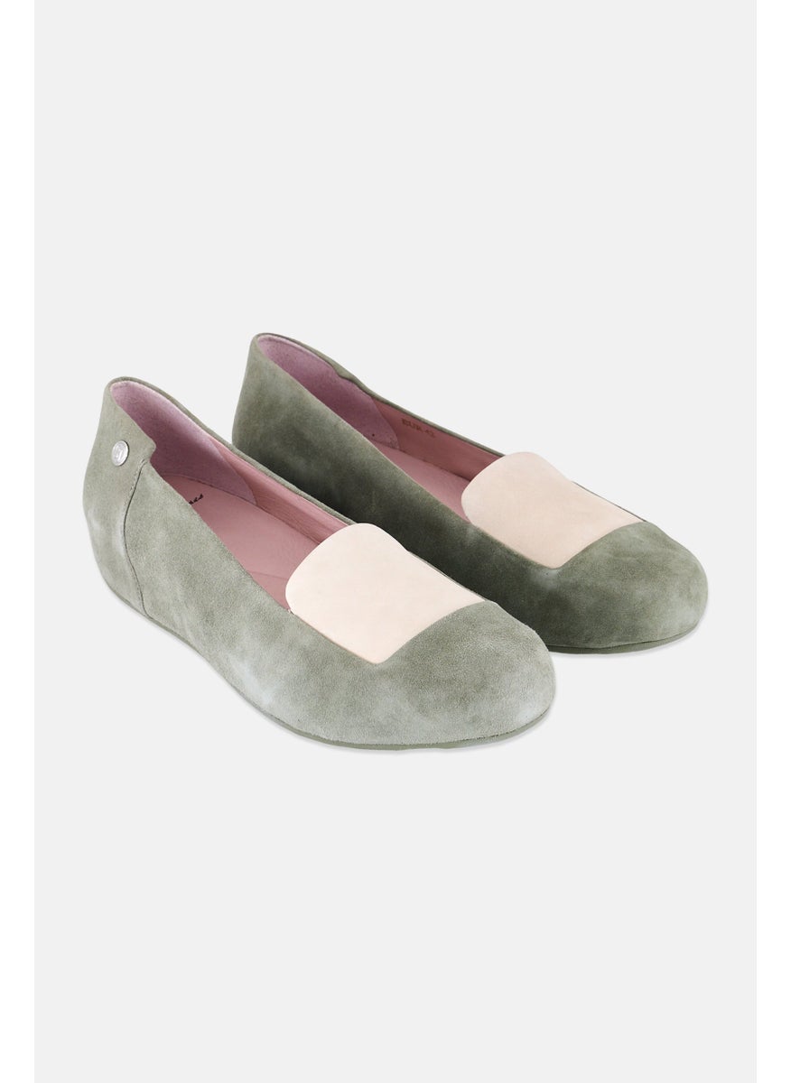 Women Slip On Flats, Sage Green
