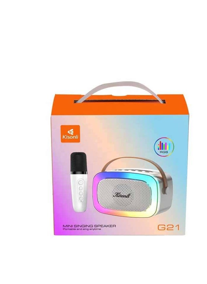 G21 Rechargeable Wireless Rgb Speakers Karaoke Music Box multicolor